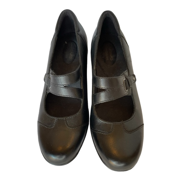 Clarks Ingalls Siene Mary Jane Womens Shoes Black Leather block heel Size 7.5 - Picture 3 of 8